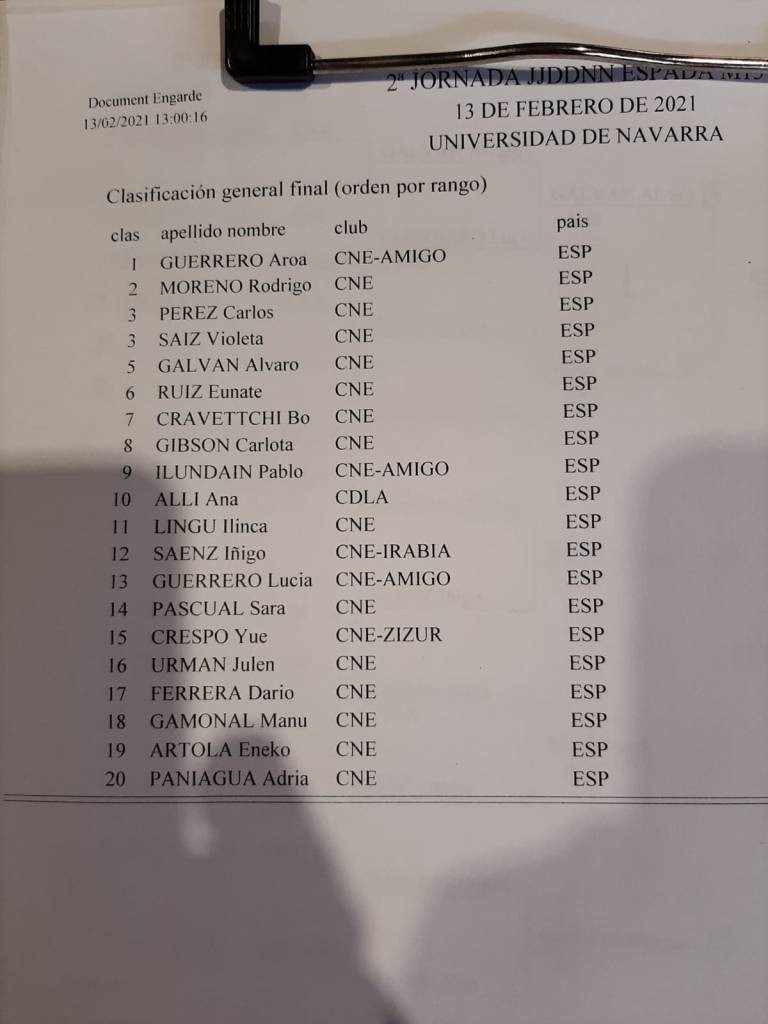 Jornada de Juegos Deportivos de Navarra de espada
